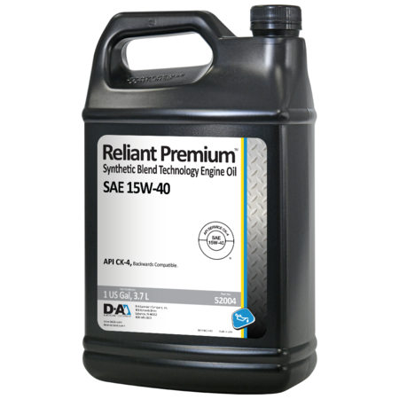 D-A LUBRICANT CO D-A Reliant Premium Diesel Engine Oil SAE 15W40 - 4/1 Gallon Jug Case 52004